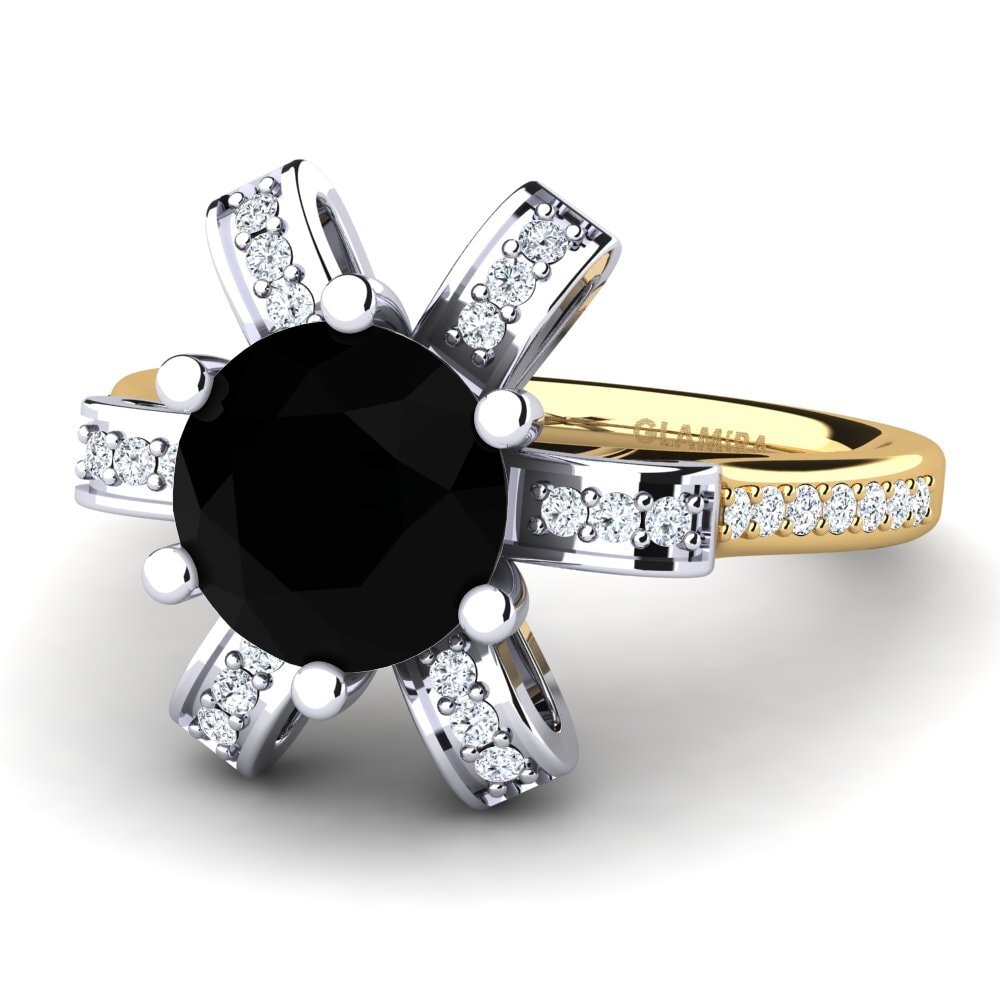 Black Diamond Engagement Ring Drancy