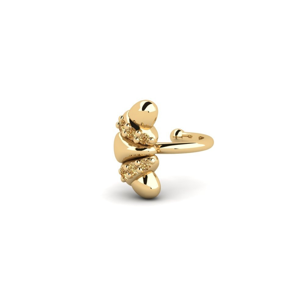Brown Diamond Women's Earring Draudziba - A
