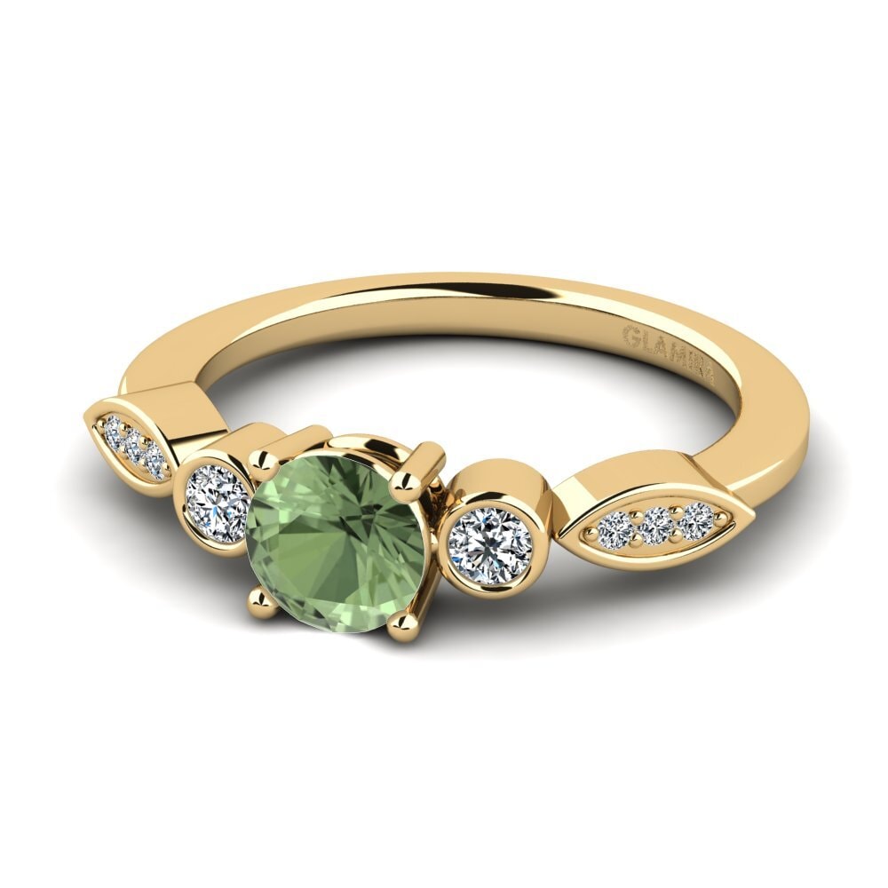 Green Sapphire Engagement Ring Drigo