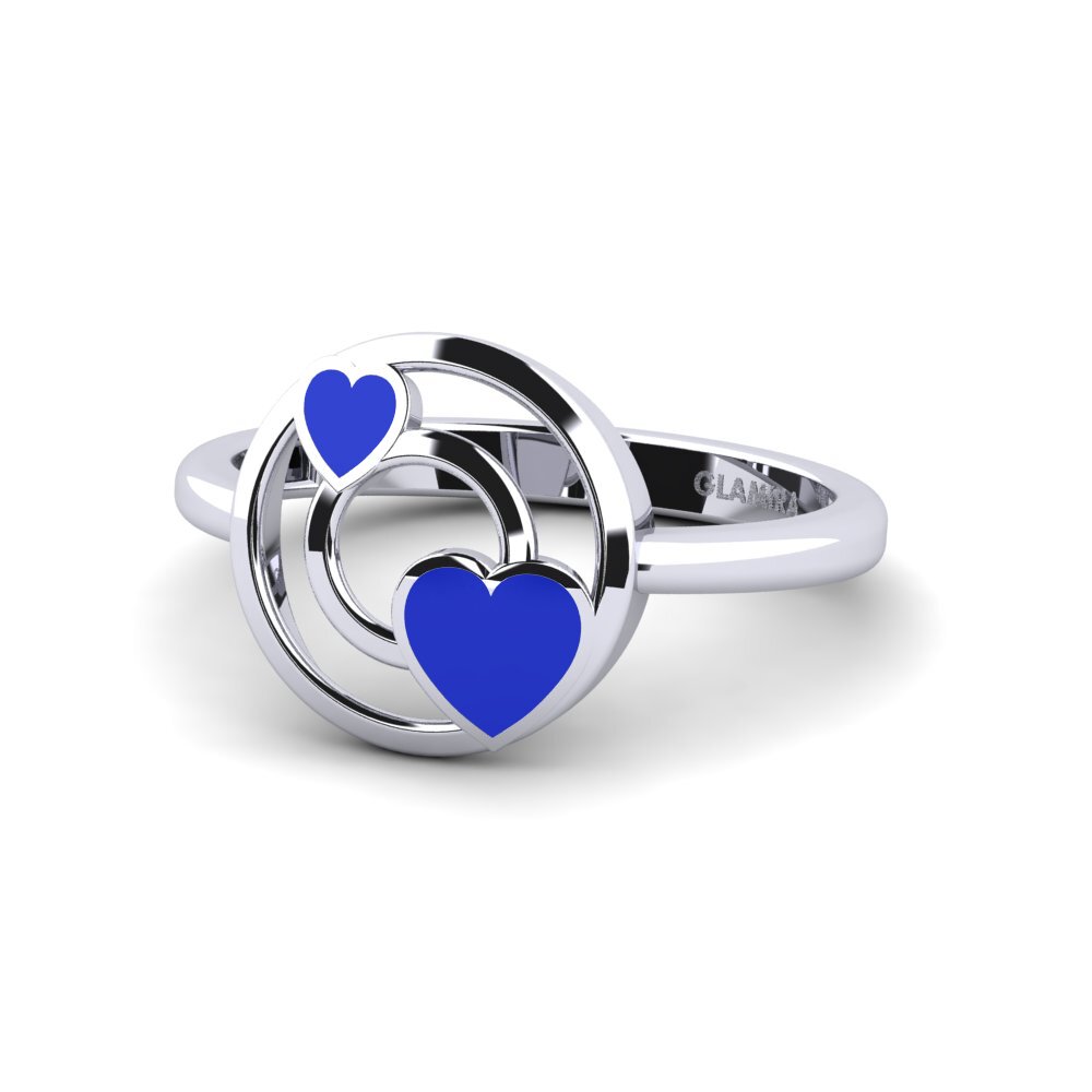 White Silver Ring Duad