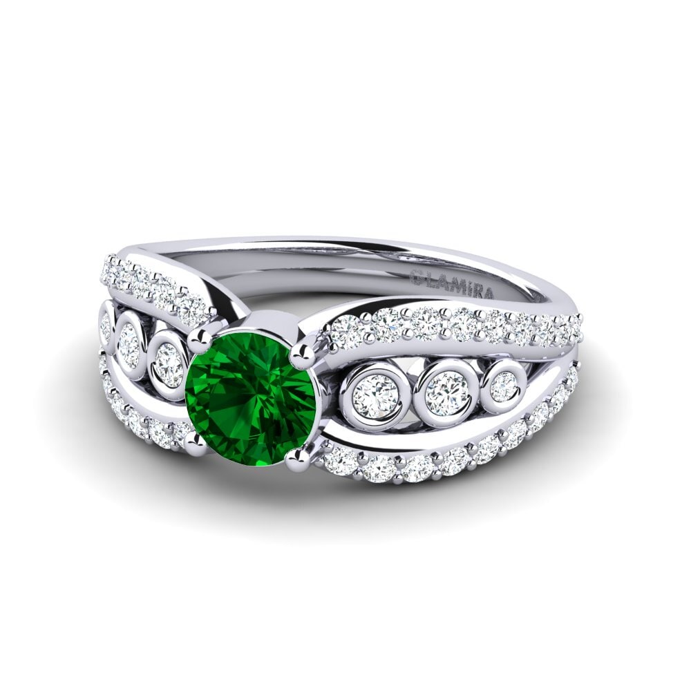 Circonita Verde Anillo de Mujer Ducchn