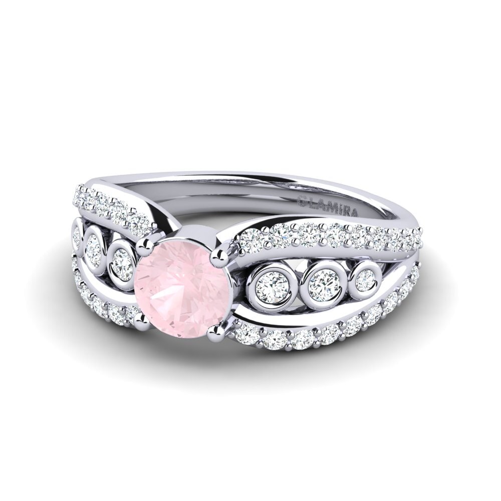 Rose Quartz Women's Ring Ducchn