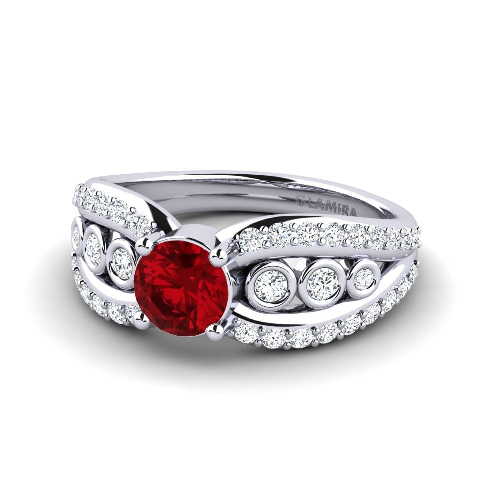 Red Zirconia Women's Ring Ducchn