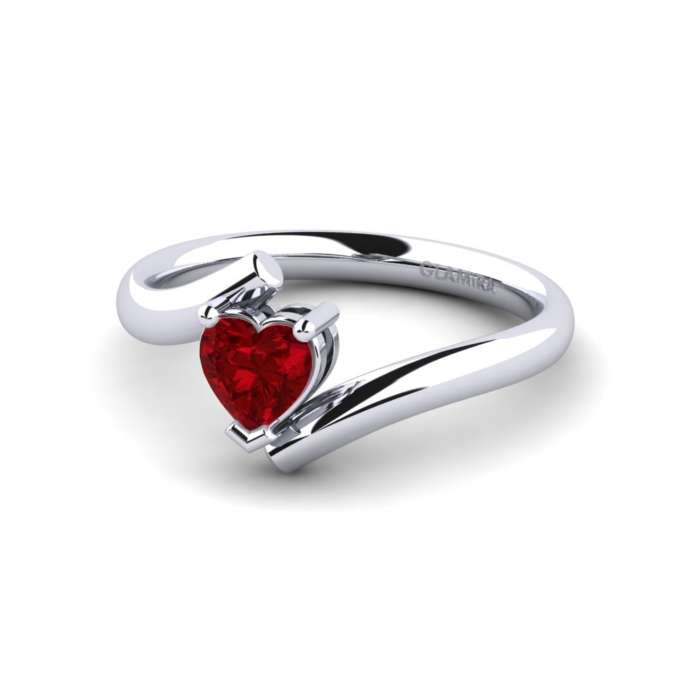 Zircone Rosso Anello da donna Duct