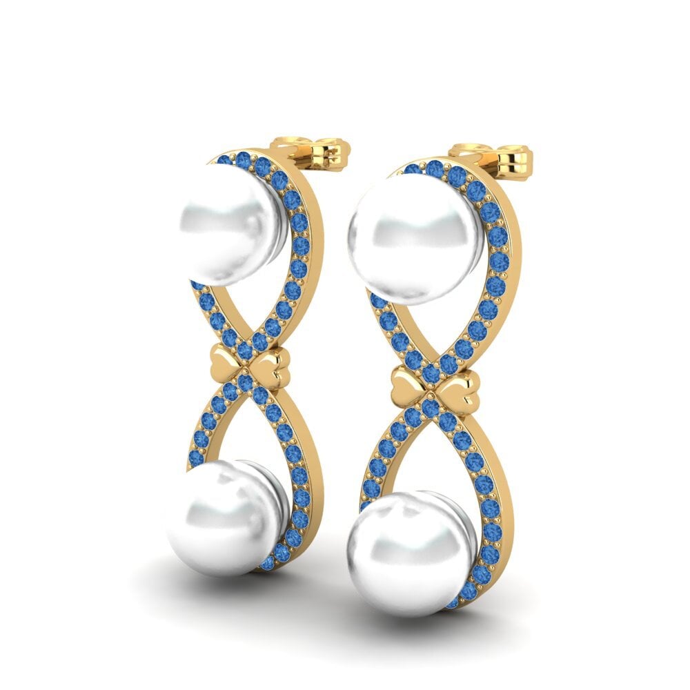 Dark Blue Zirconia Women's Earring Dugald