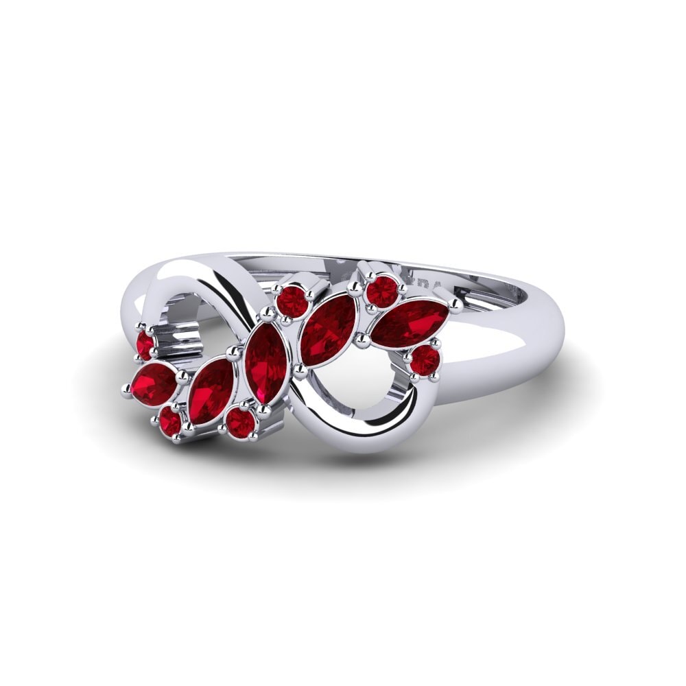 Circonita Roja Anillo meñique Dulcis