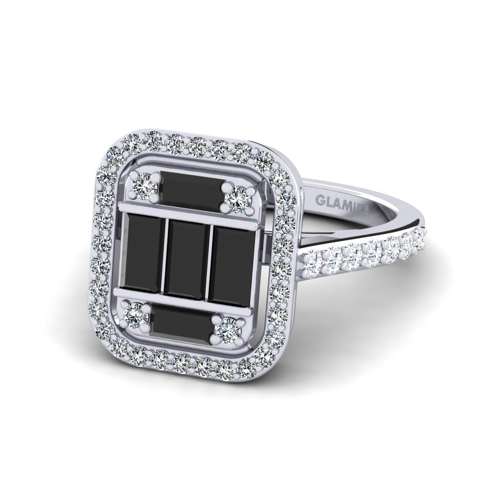 Black Diamond Engagement Ring Duma