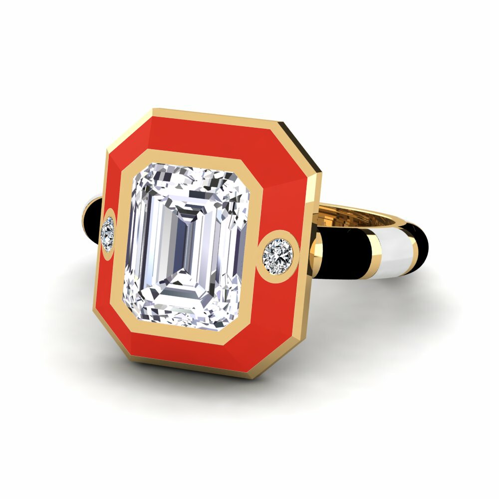 Bagues Diamant De Synthèse Pierres latérales