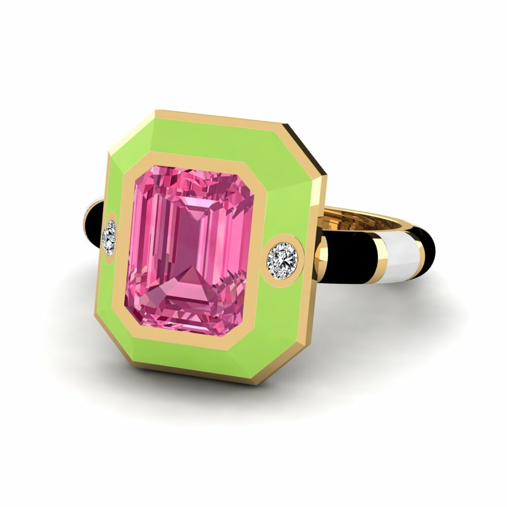Bagues Tourmaline Rose Pierres latérales