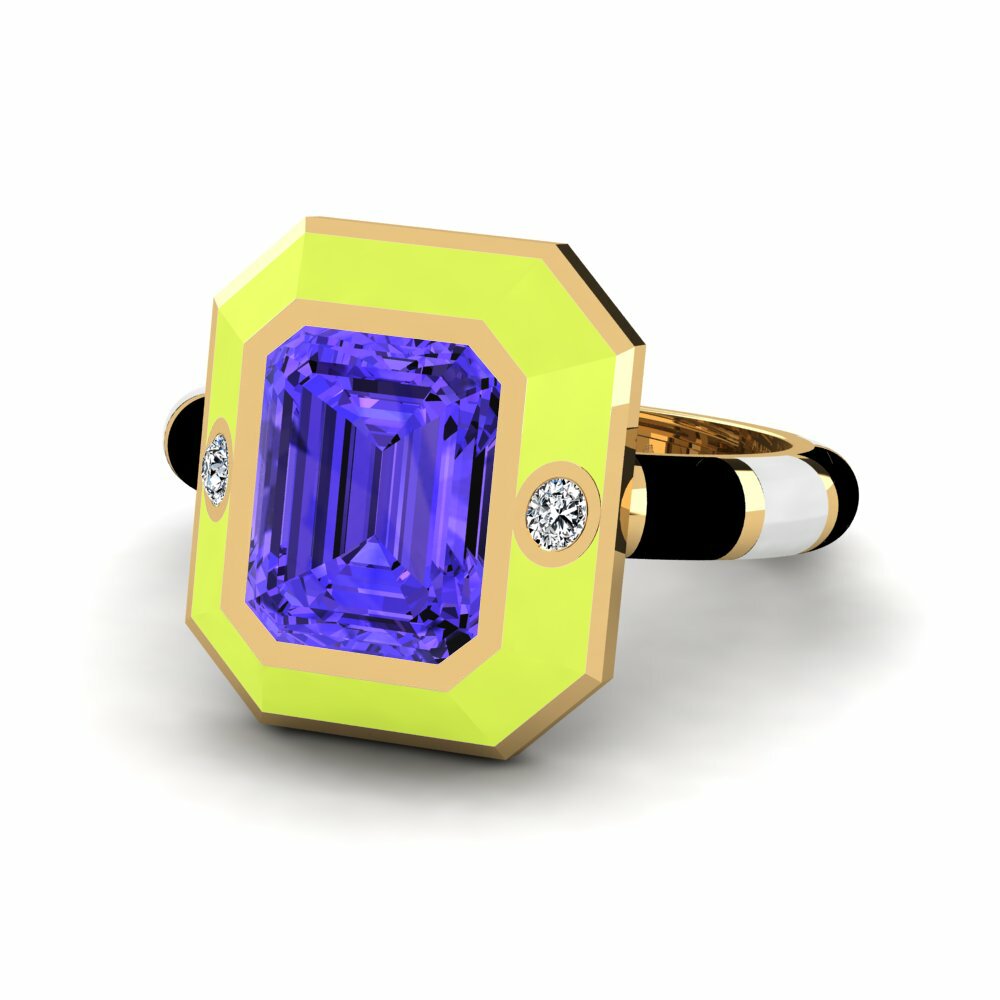 Bagues Tanzanite Pierres latérales