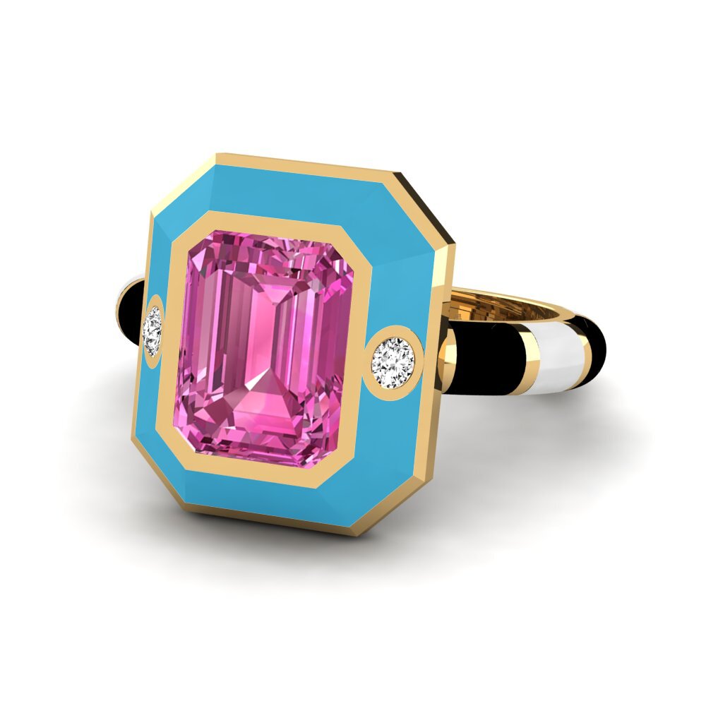 Topacio Rosa Anillo Dusj