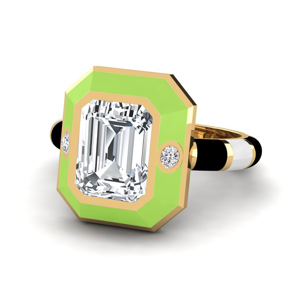 Weißer Zirkon Ring Dusj