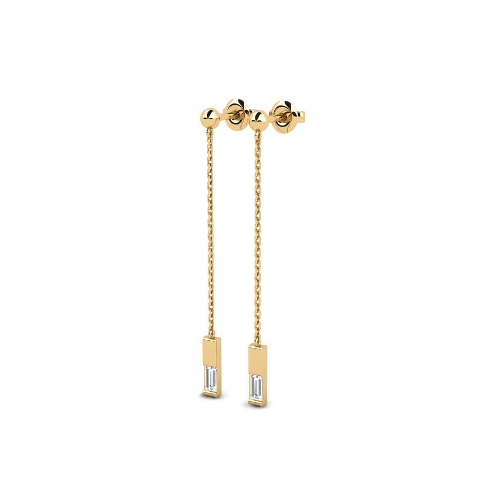14k Oro Amarillo Pendiente de mujer Dusitter