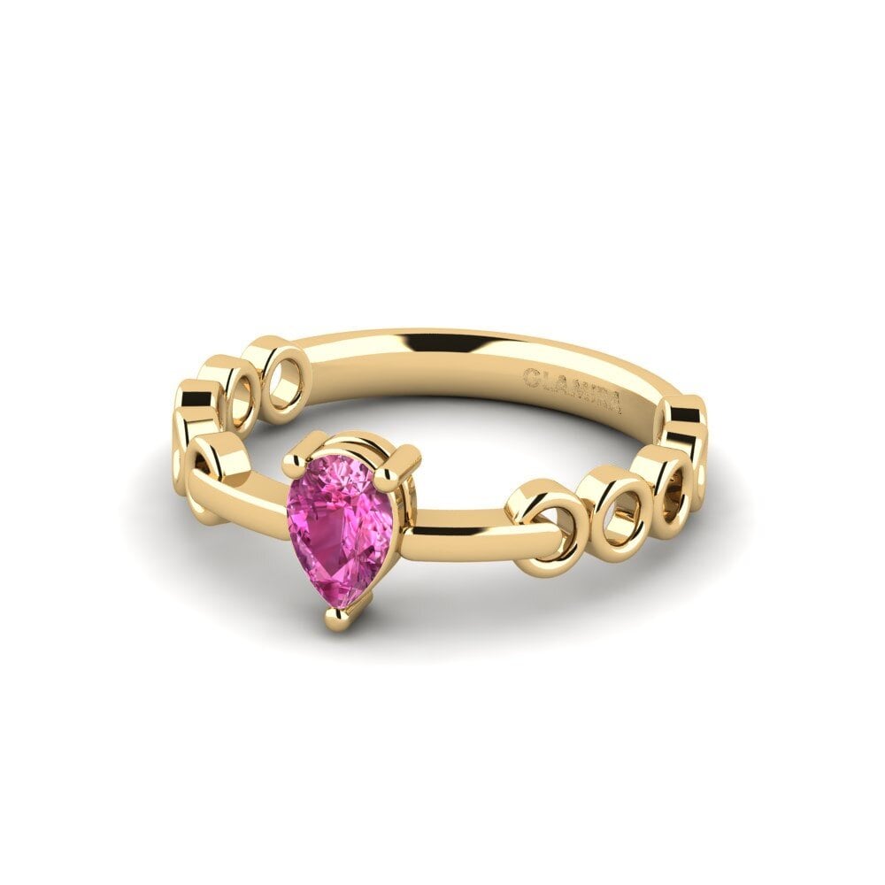 Topacio Rosa Anillo de compromiso Duzafizz