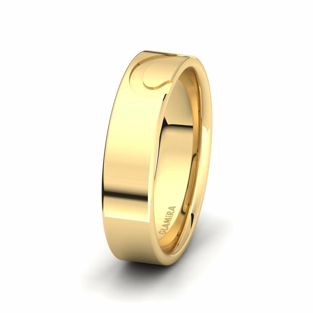 14k Yellow Gold Men's Wedding Ring Dynamic Fusion
