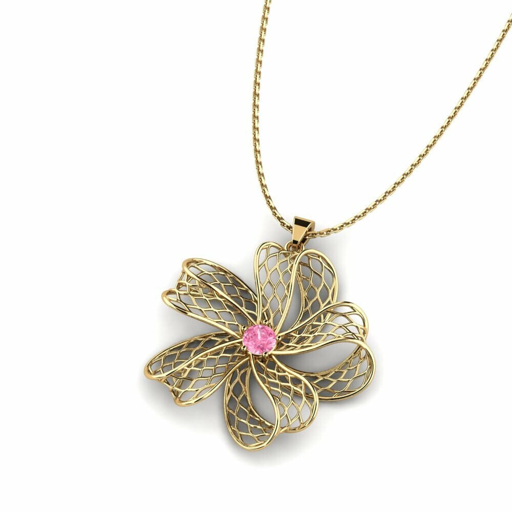 Roze Saffier Dames Hanger Eadburg