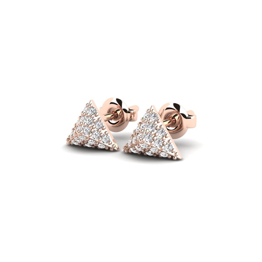 14k Oro Rosa Pendiente de mujer Ealing