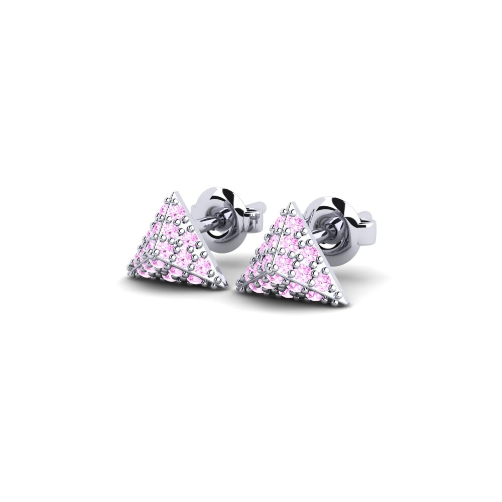 Platino Zafiro Rosado Pendiente de mujer Ealing