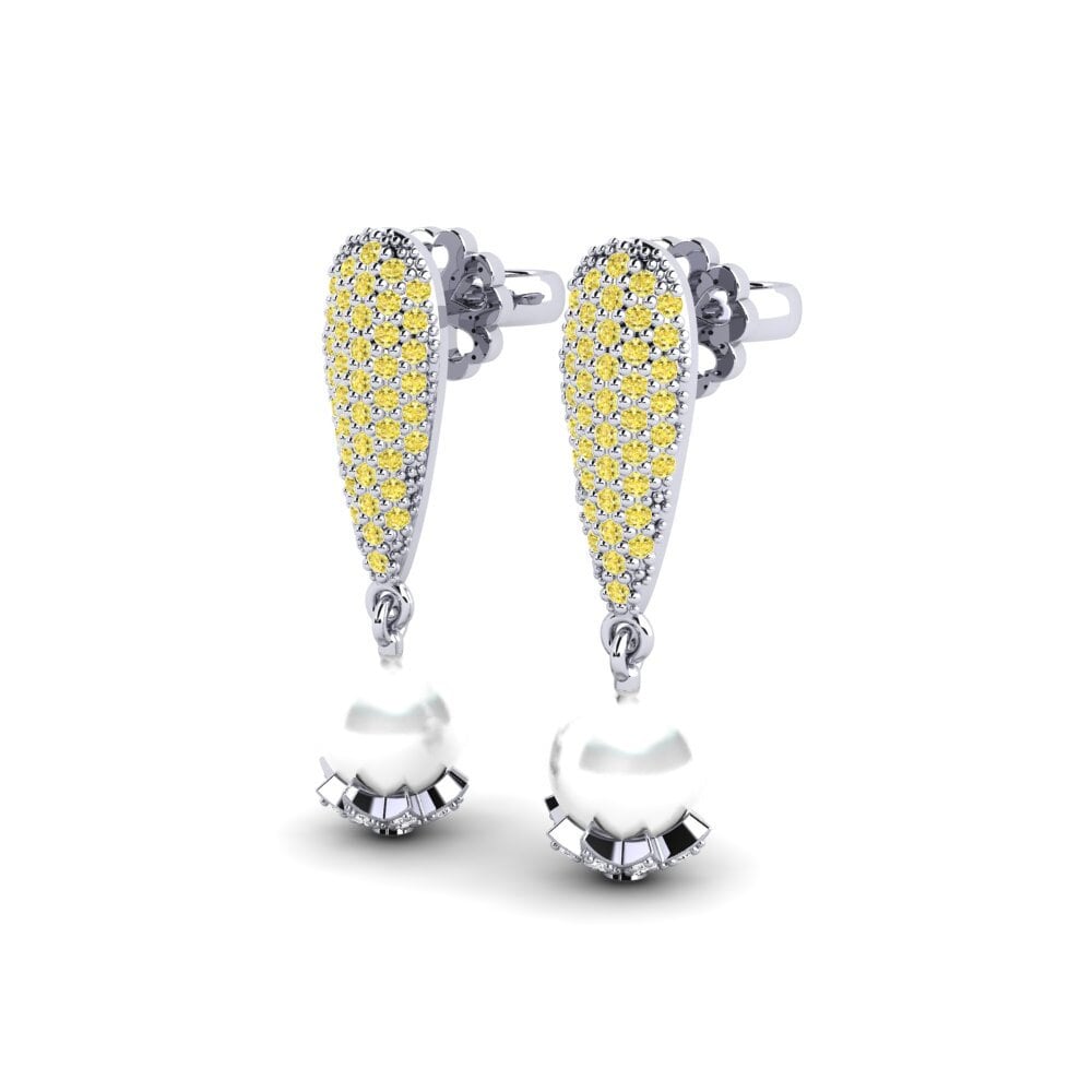 Yellow Sapphire Women's Earring Pearlnova