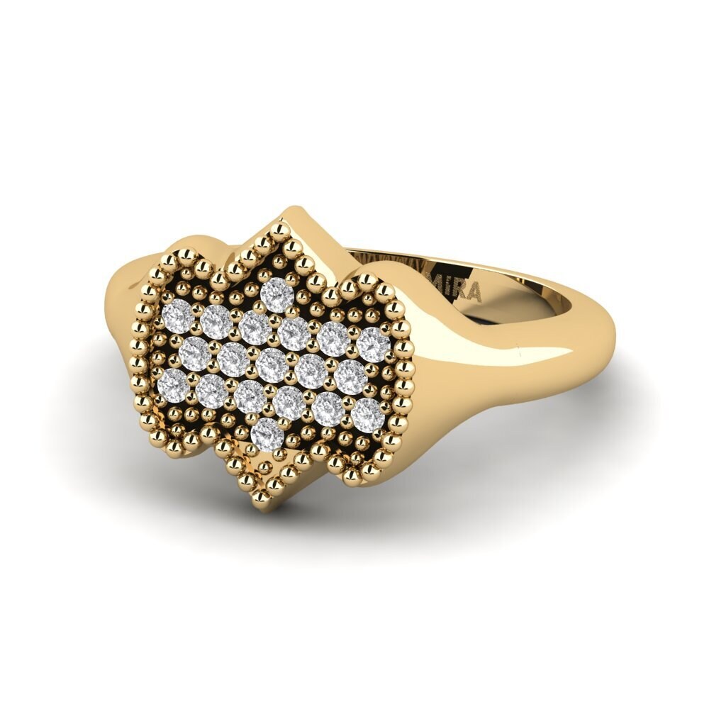 Weißer Saphir Pinker Ring Eastes