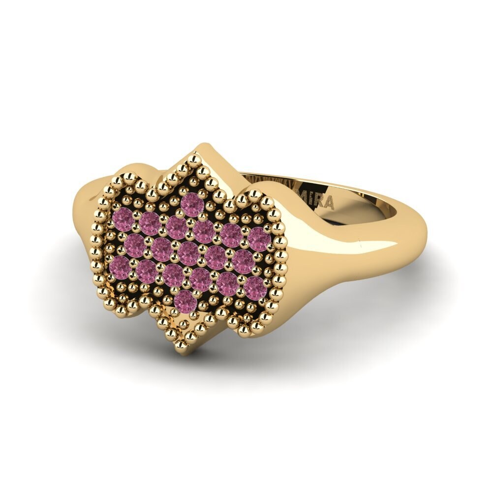 Granate Rhodolite Anillo meñique Eastes
