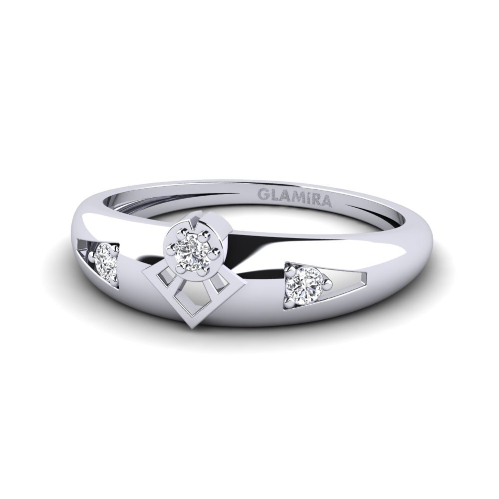 14k White Gold Ring Ebbaba