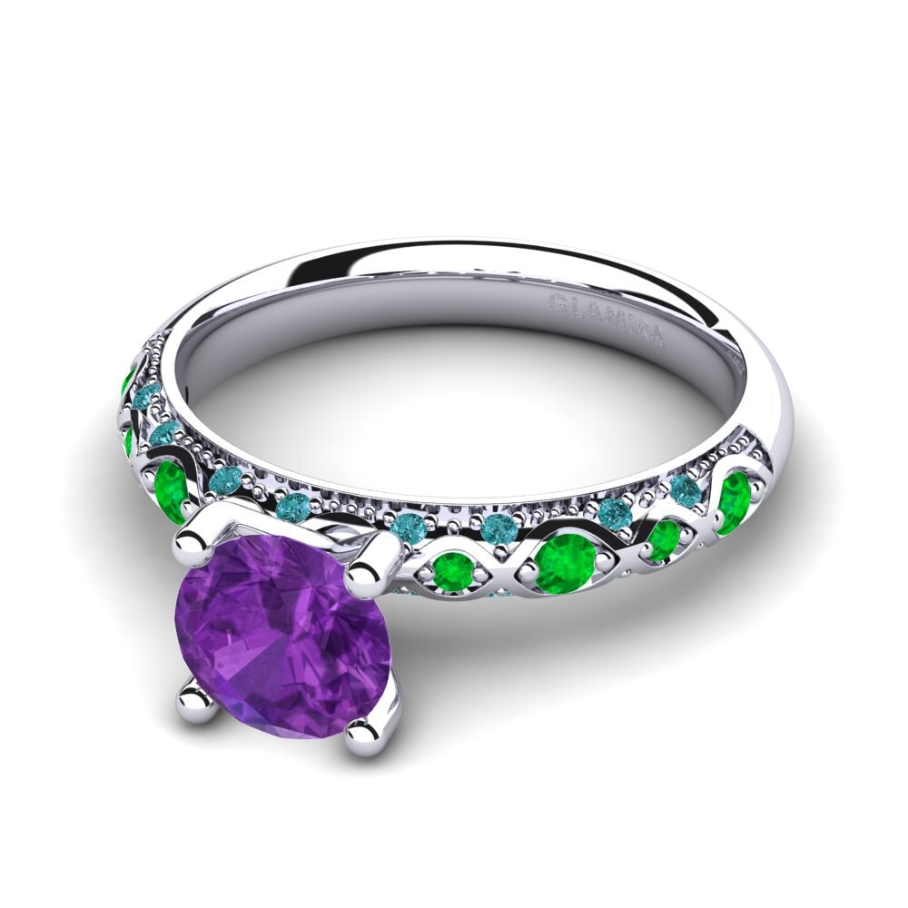 Amethyst Engagement Ring Ebonie