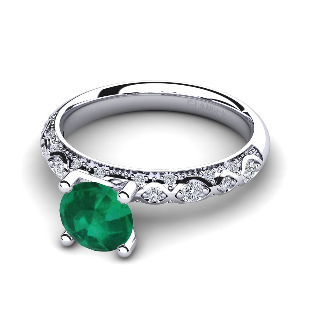 Emerald Engagement Ring Ebonie