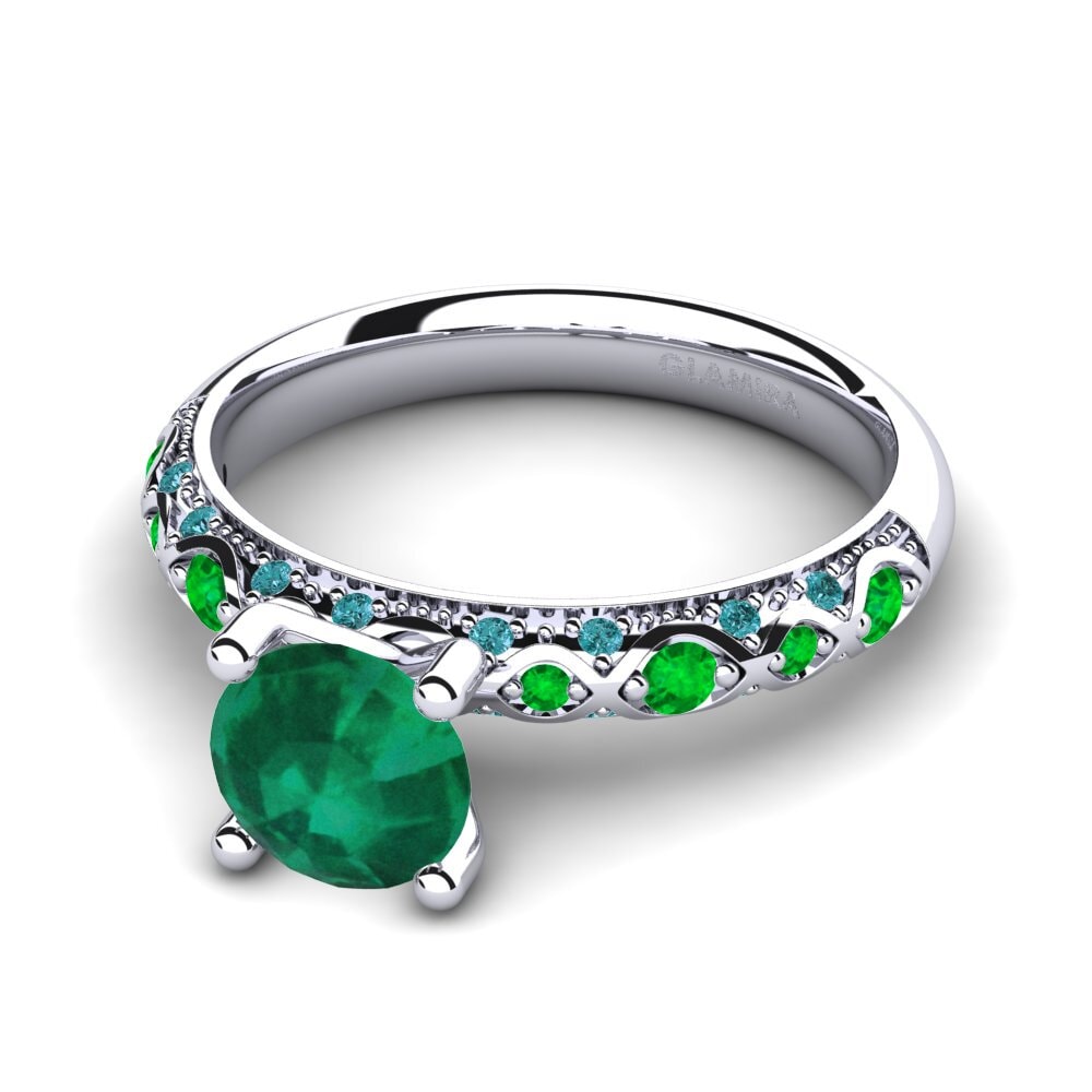 Emerald Engagement Ring Ebonie