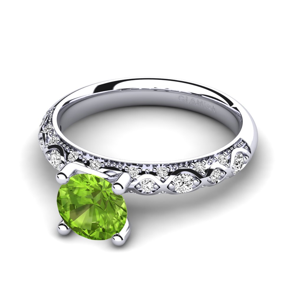 Peridot Engagement Ring Ebonie
