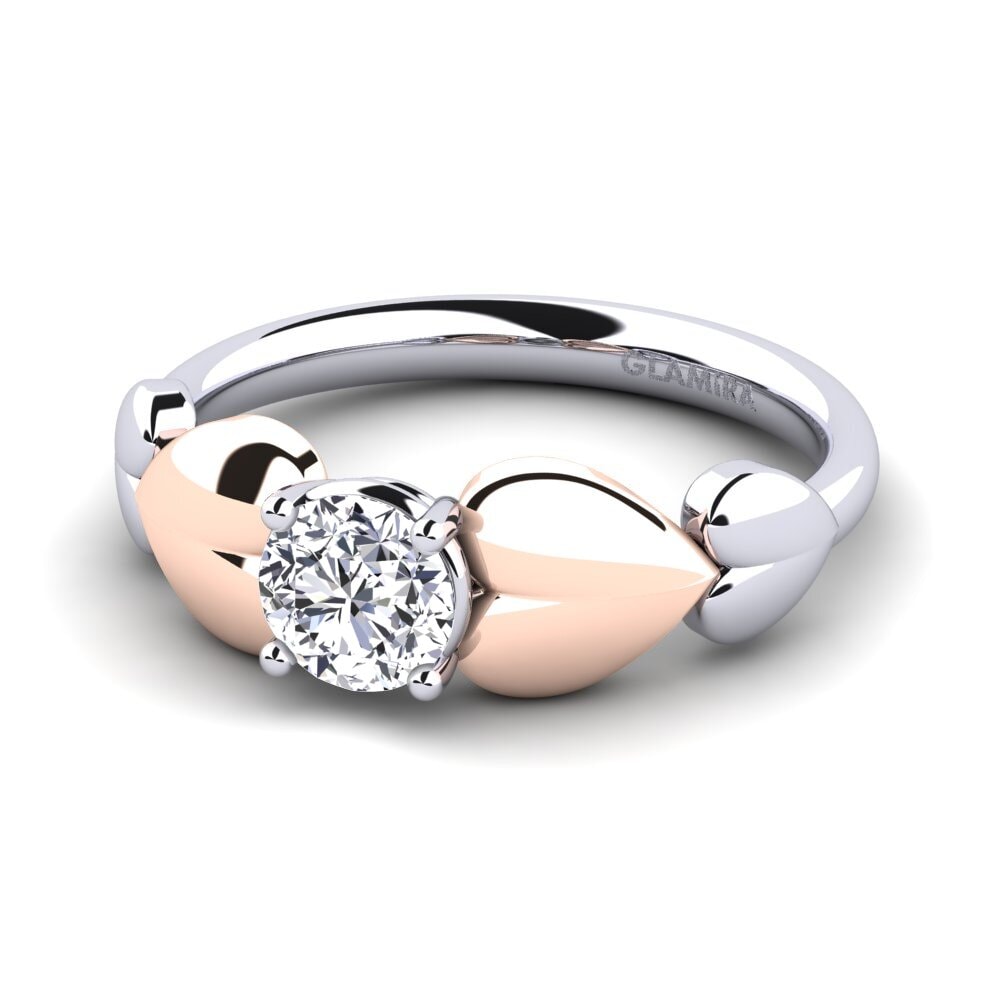 14ct White / Rose Gold Engagement Ring Ebrina