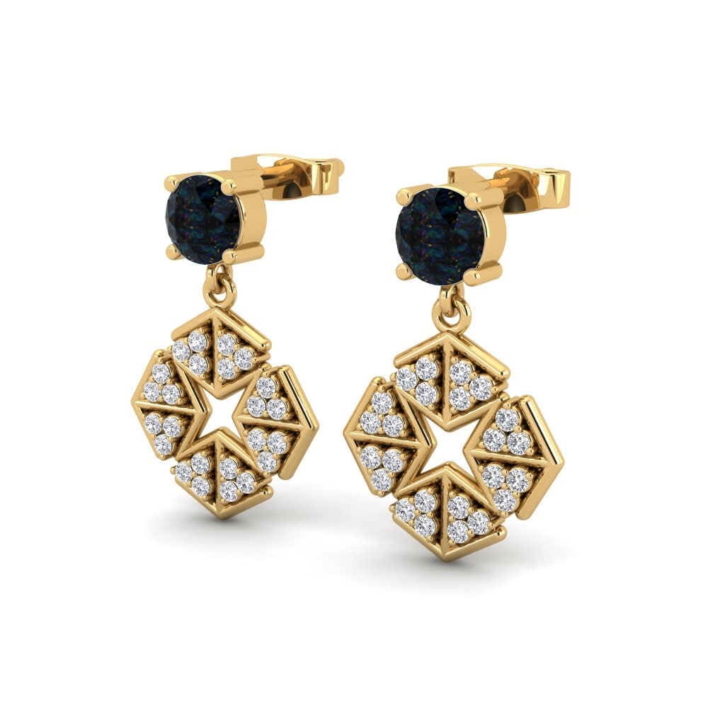 Black Opal Earring Ecarquiller