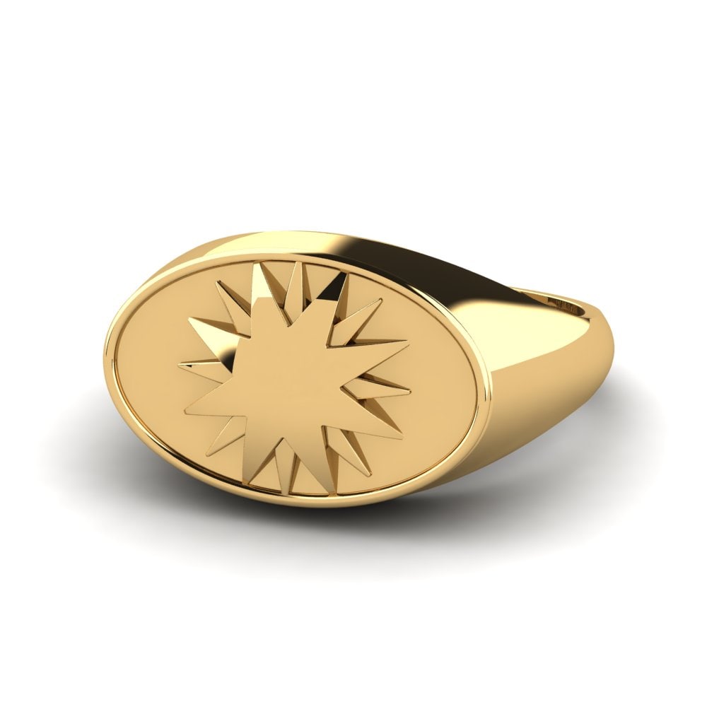 9k Oro Amarillo Anillo Eccitazione
