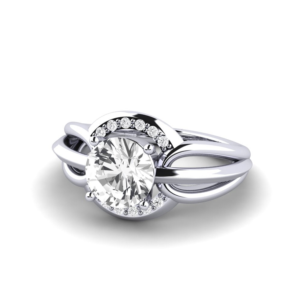 White sapphire Women's Ring Ecgemd