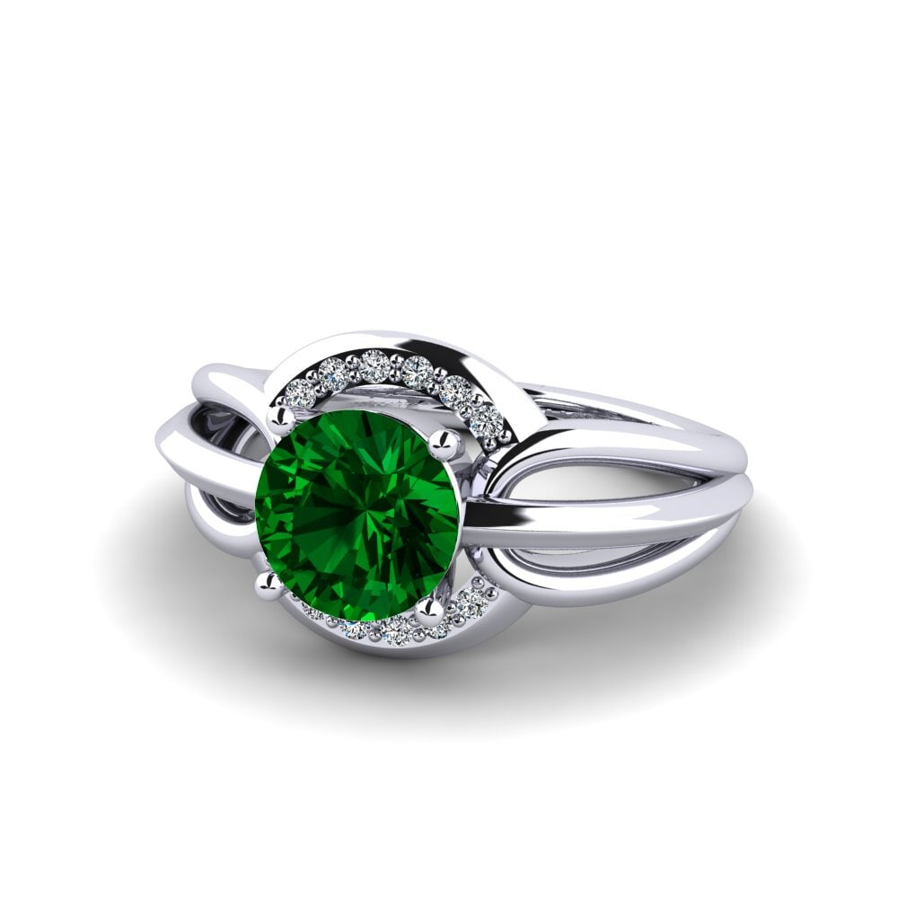 Green Zirconia Women's Ring Ecgemd