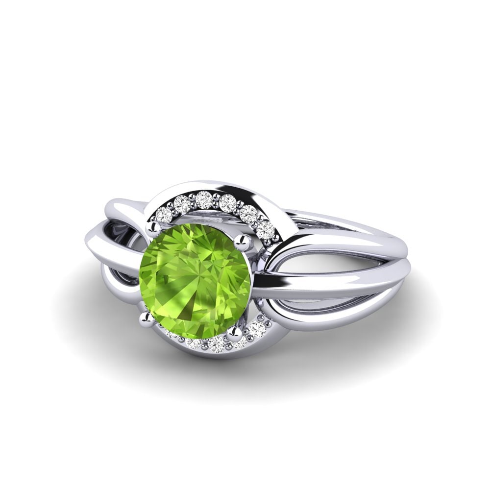 Peridoto Anillo de Mujer Ecgemd