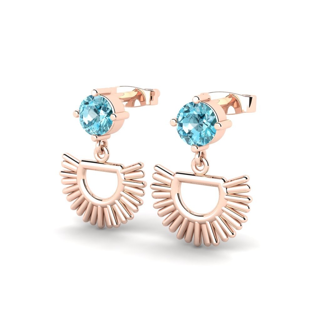 Đá Zircon Xanh Bông tai nữ Eckman