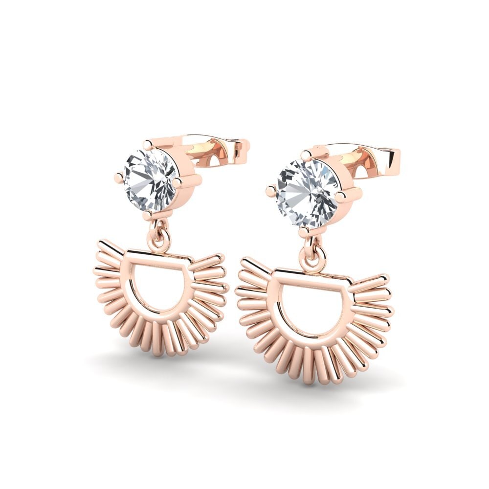 Đá Zircon Trắng Bông tai nữ Eckman