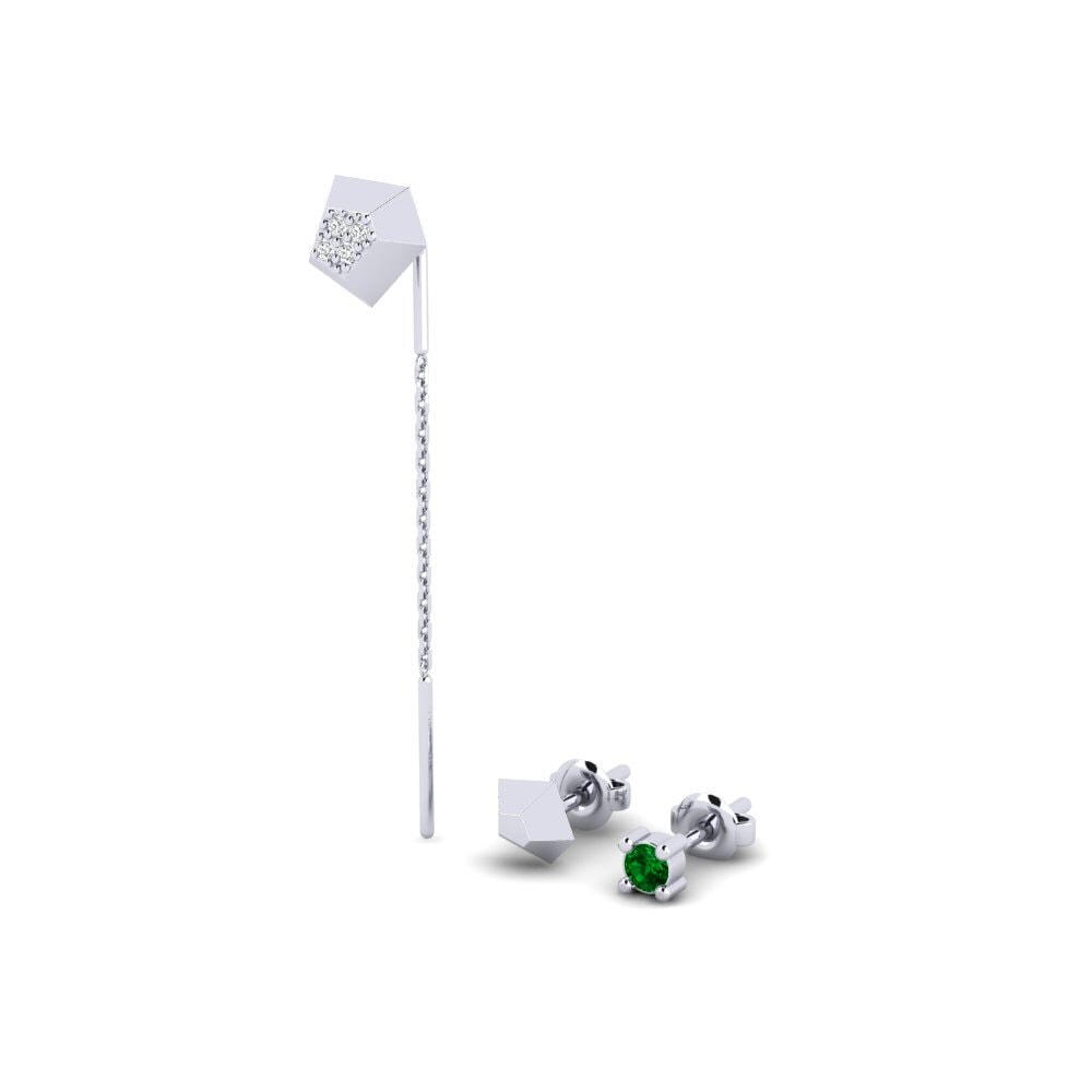 Paladio Circonita Verde Pendiente de mujer Ecliptic - SET