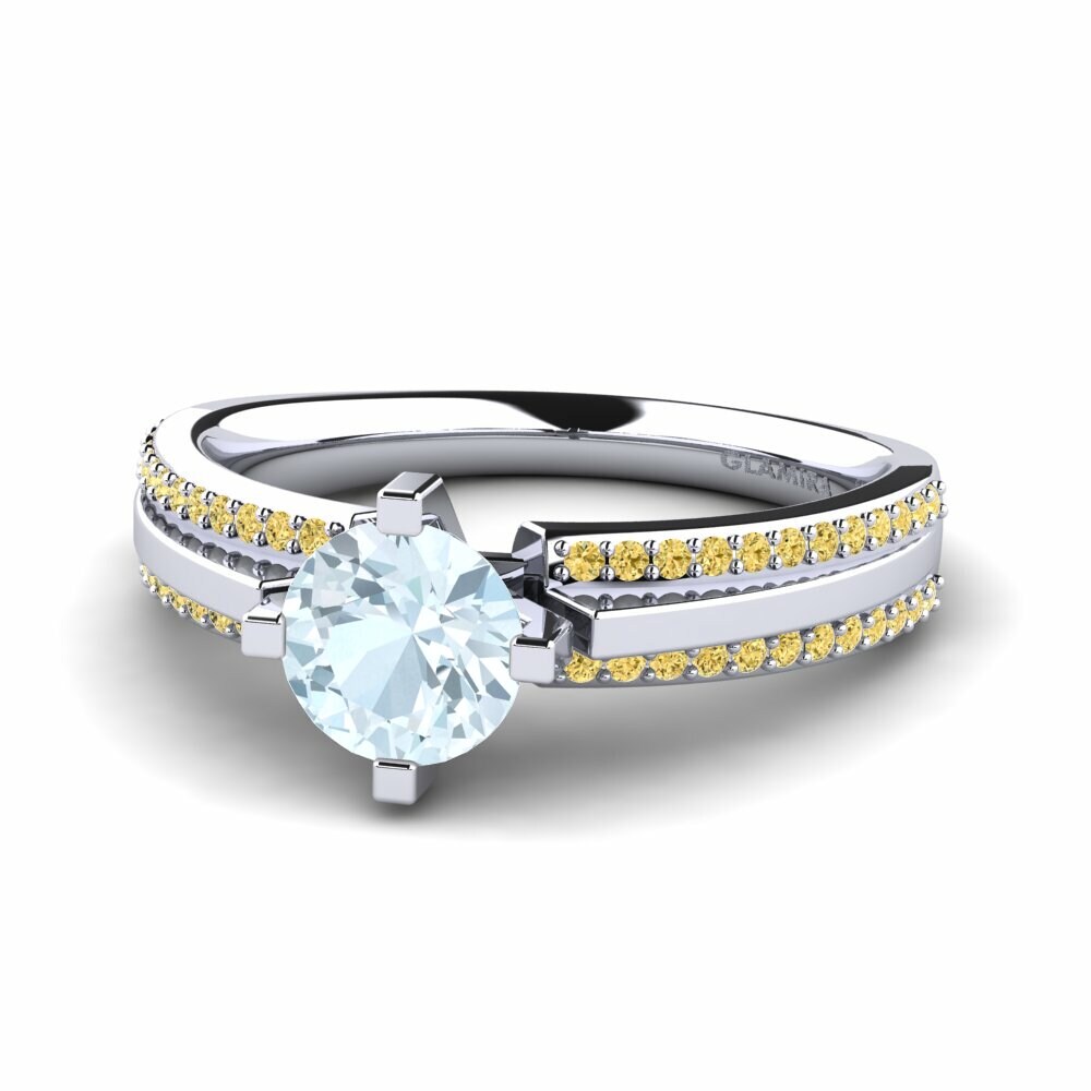 Aguamarina Anillo de compromiso Eddy
