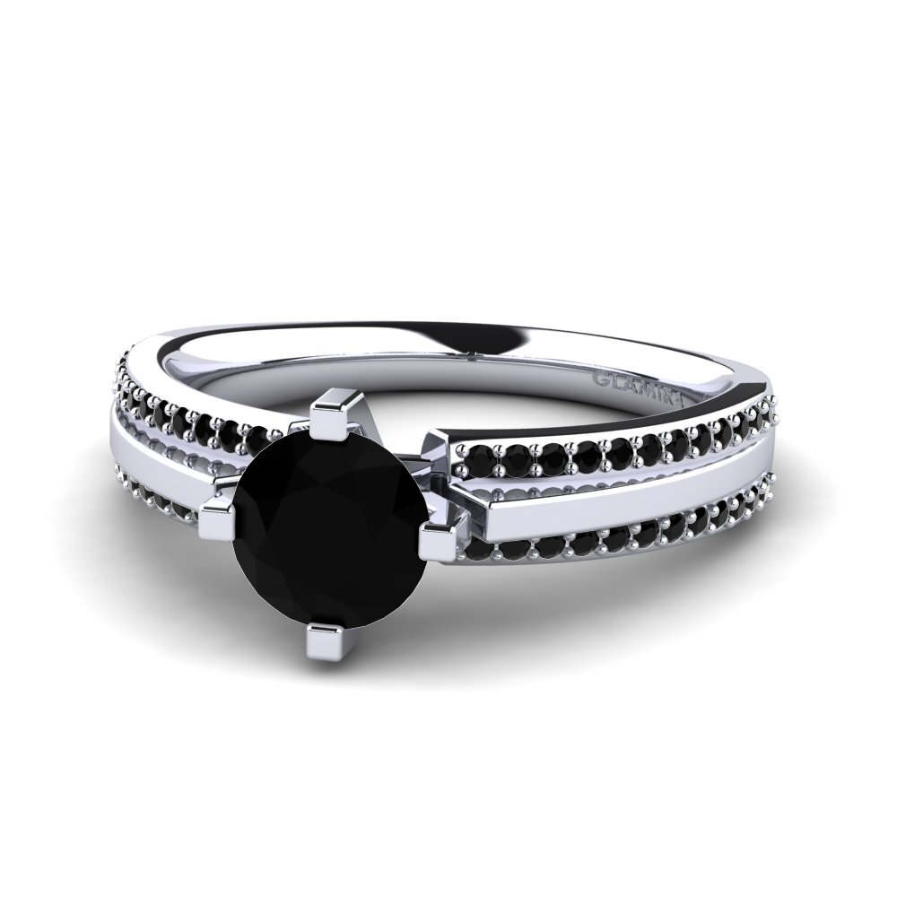 Black Diamond Engagement Ring Eddy