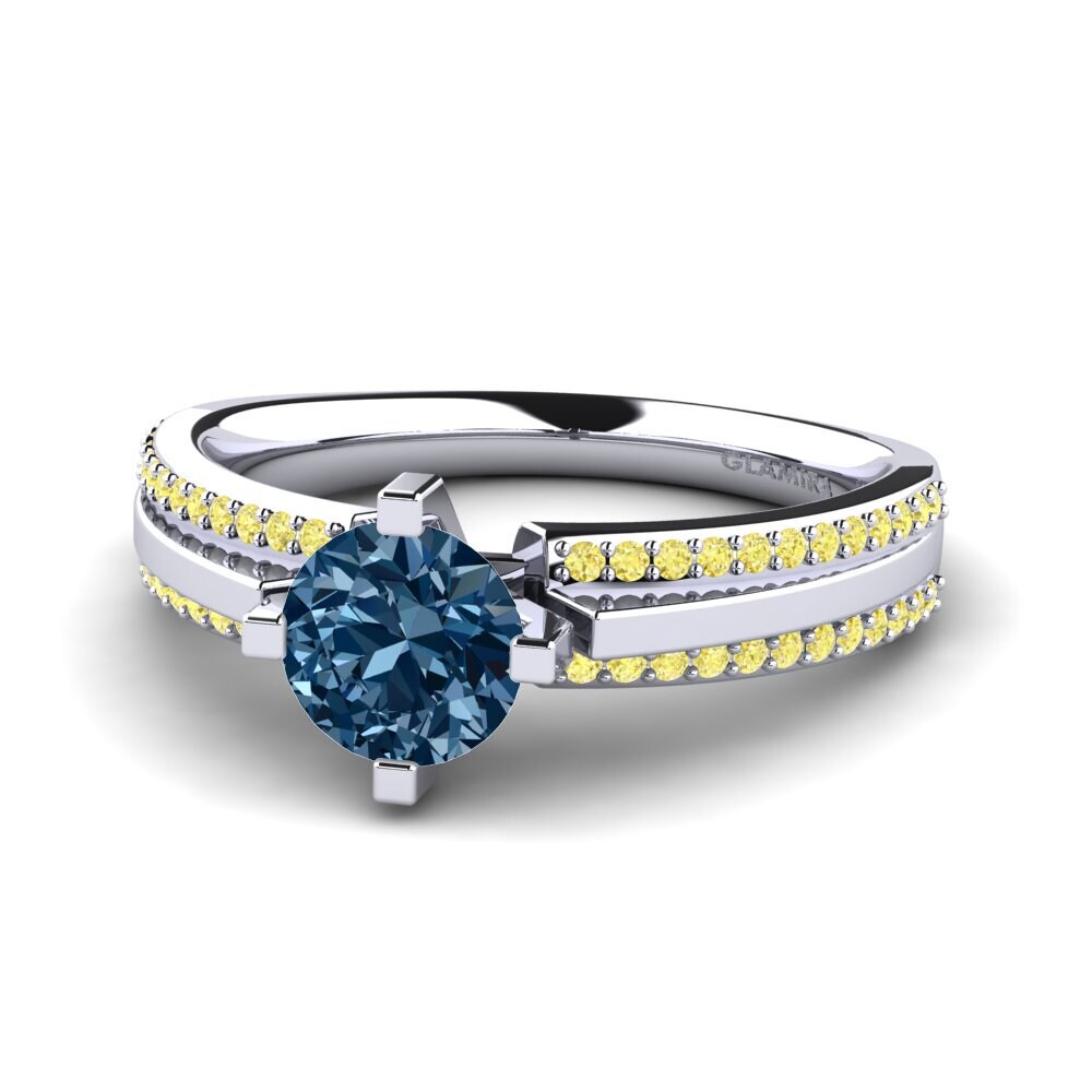 Blue Diamond Engagement Ring Eddy