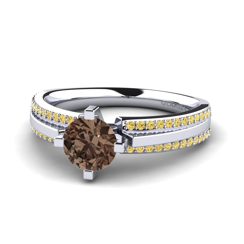 Smoky Quartz Engagement Ring Eddy