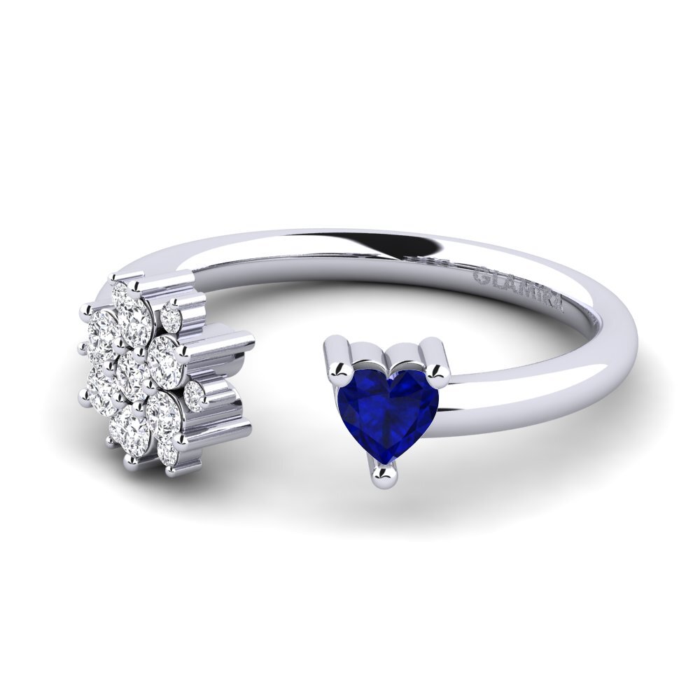 Corazón Zafiro Anillo Edelynn
