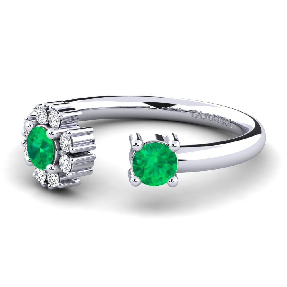 Esmeralda Anillo de compromiso Edgarda