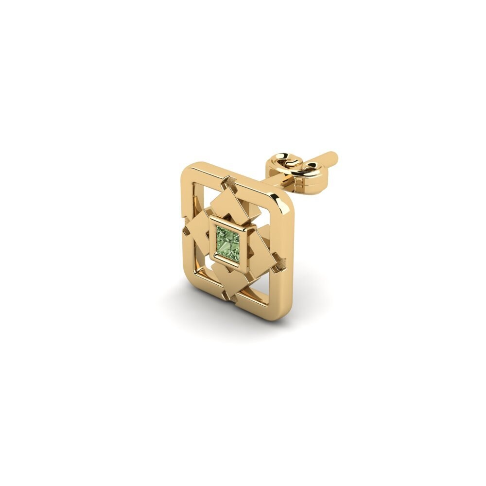 Green Diamond Men's Earring Edhend