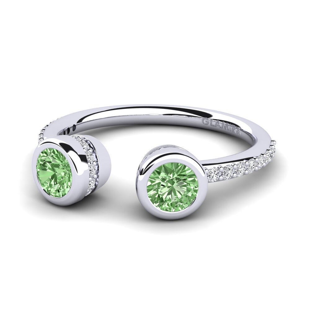 Grüner Diamant Verlobungsring Edlinna