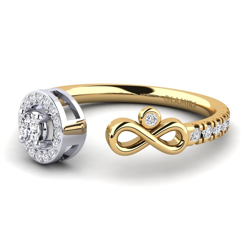 14ct Yellow & White Gold Lab Grown Diamond Ring Shira