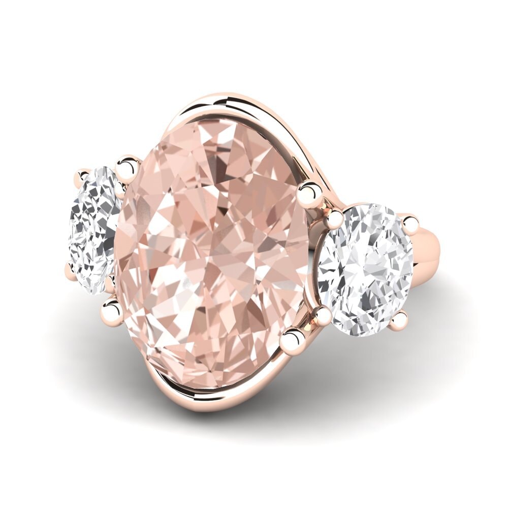 14ct Rose Gold Morganite Ring Edolie