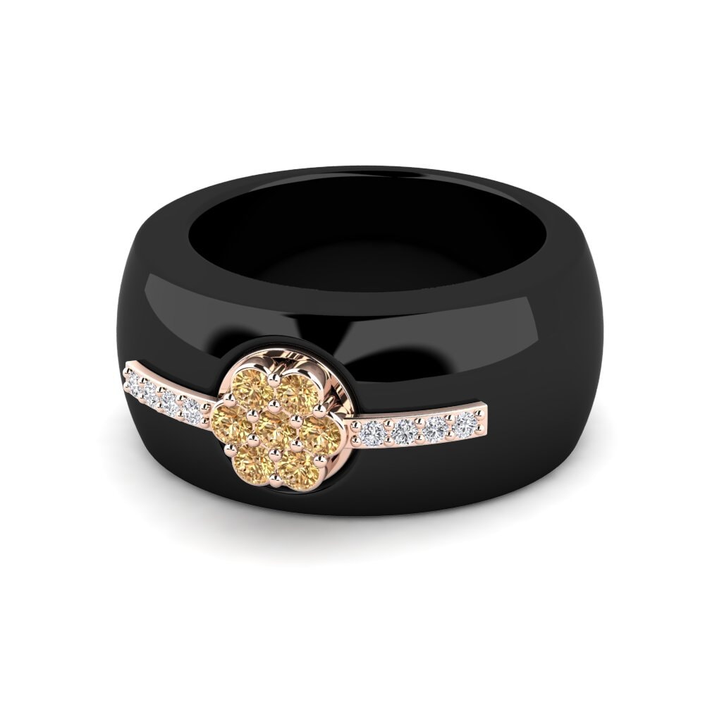 Diamante café Anillo Eduard